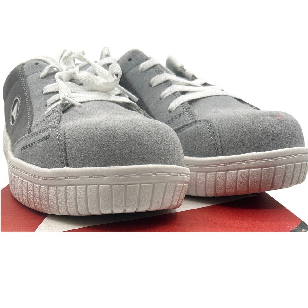 Airwalk Camino Work Shoes Men's 8.5 D, Grey White Composite Safety Toe EH SR OR